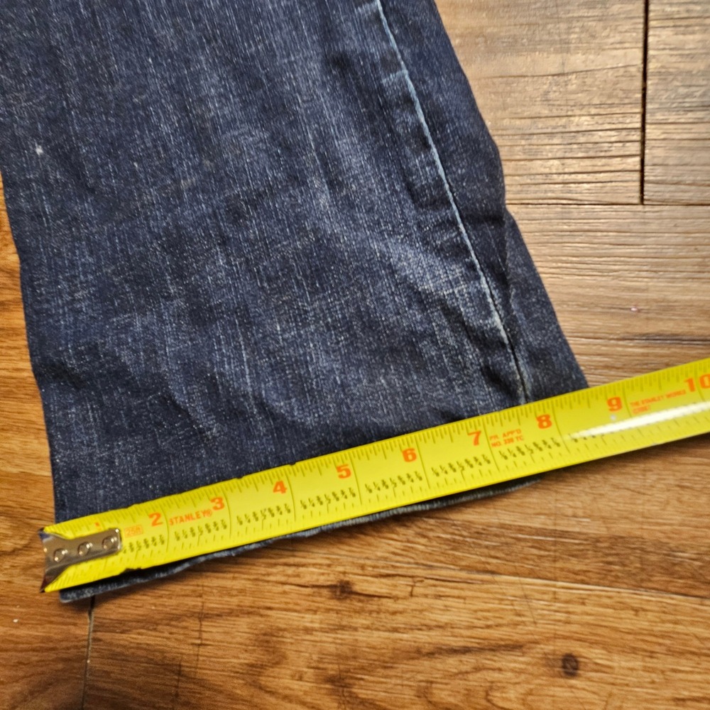 Rock 47 by Wrangler Womens Ultra Low Rise Bootcut Denim Jeans 13/34 WHX64DZ Y2K - Picture 10 of 11
